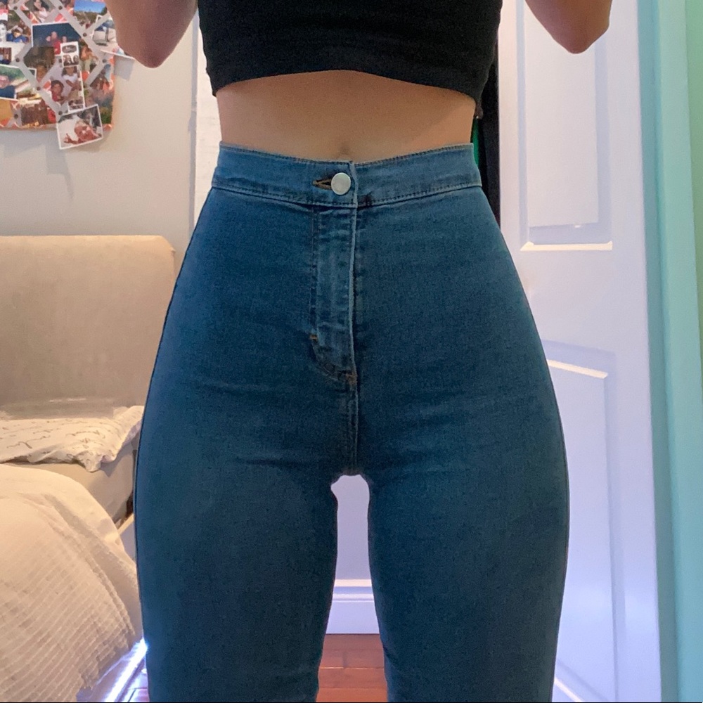 TopShop Blue Skinny Jeans